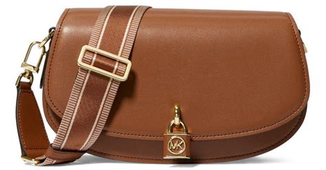 michael kors leather messenger bag|michael kors messenger bag women.